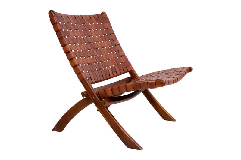 Ricco Läderfåtölj - Brun/Teak - Möbler - Stolar & fåtöljer - Fåtölj - Skinnfåtölj & läderfåtölj