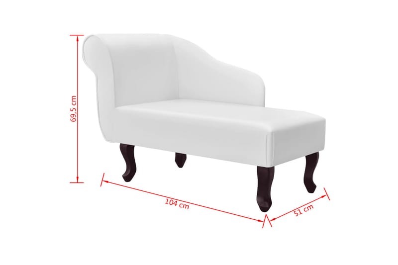 Schäslong vit konstläder - Vit - Skinnfåtölj & läderfåtölj - Schäslongfåtölj & divanfåtölj