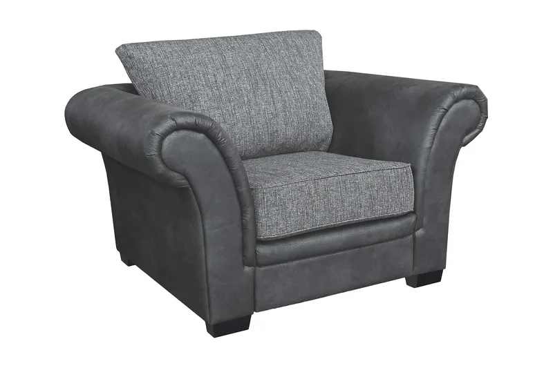 Toronto Fåtölj, Svart/Mörkgrå