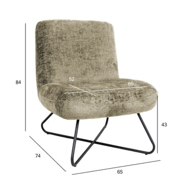 Slipperfåtölj Farica - Beige - Möbler - Stolar & fåtöljer - Fåtölj - Fåtölj utan armstöd