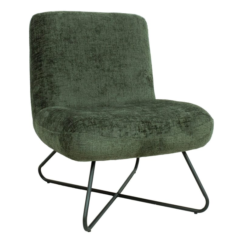 Slipperfåtölj Farica, Mossgrön