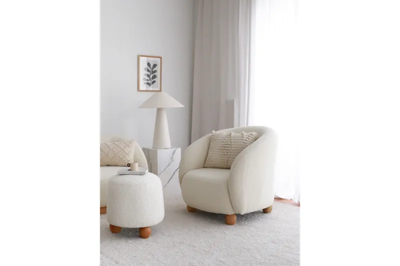 Slon Teddy Fåtölj, Vit