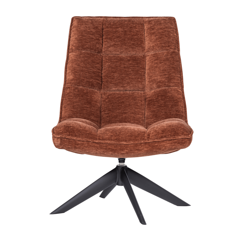 Snurrfåtölj Jouke - Rostbrun - Möbler - Stolar & fåtöljer - Fåtölj - Fåtölj utan armstöd