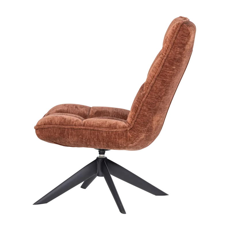 Snurrfåtölj Jouke - Rostbrun - Möbler - Stolar & fåtöljer - Fåtölj - Fåtölj utan armstöd