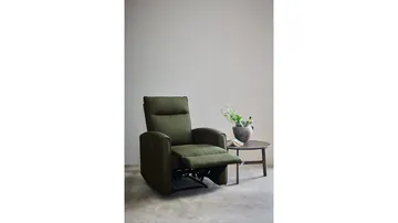 Solvane Reclinerfåtölj i tyg - Grön - Möbler - Stolar & fåtöljer - Fåtölj - Biofåtölj & reclinerfåtölj
