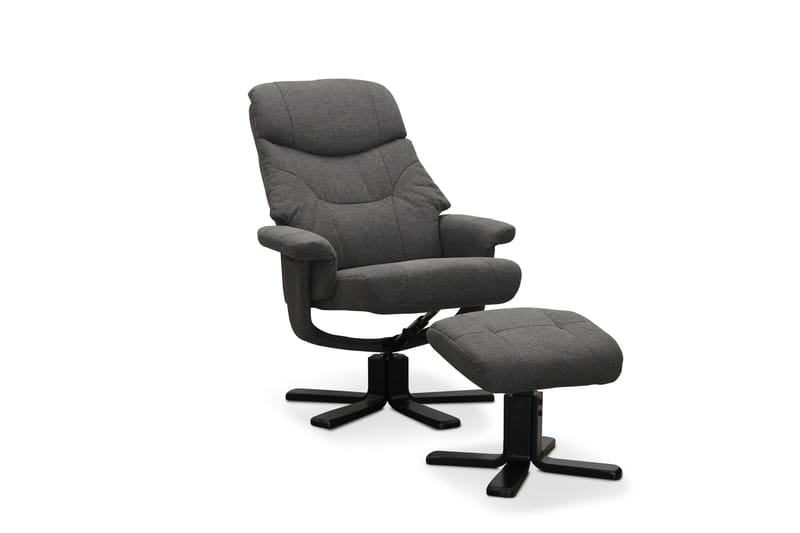 Sunar Fåtölj - Mörkgrå - Möbler - Stolar & fåtöljer - Fåtölj - Fåtölj med fotpall