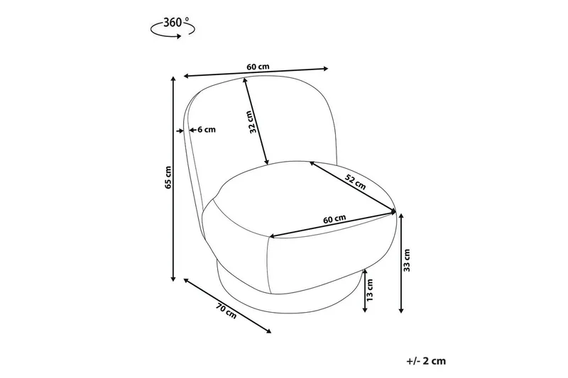 Svängbar fåtölj Aylo - Beige - Möbler - Stolar & fåtöljer - Fåtölj - Fåtölj utan armstöd