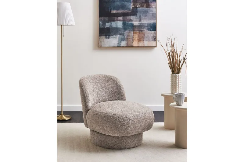 Svängbar fåtölj Aylo - Beige - Möbler - Stolar & fåtöljer - Fåtölj - Fåtölj utan armstöd