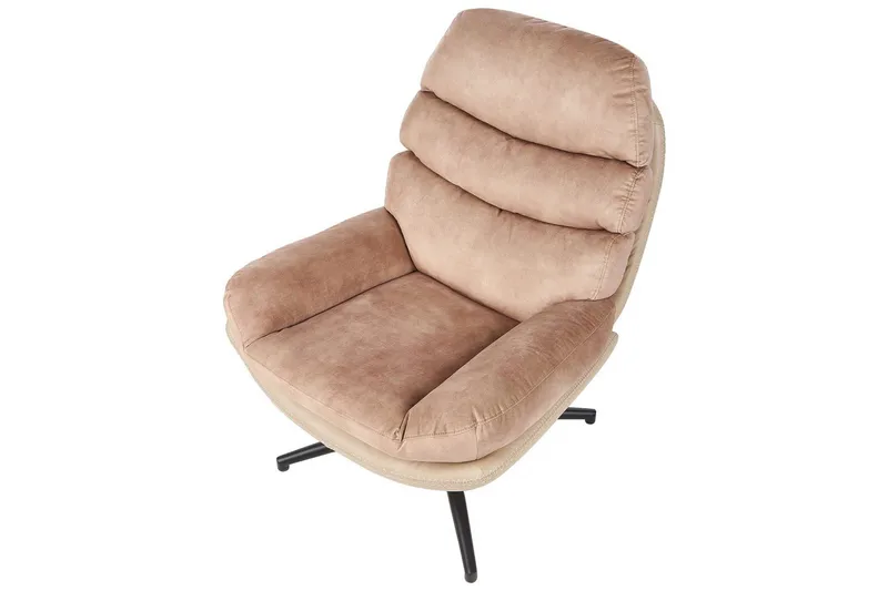 Svängbar fåtölj Eide - Beige, svart - Möbler - Stolar & fåtöljer - Fåtölj - Fåtölj utan armstöd