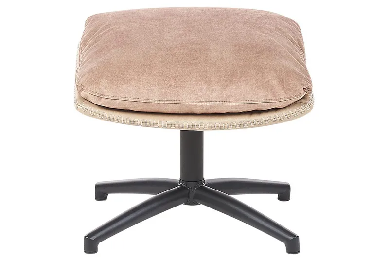 Svängbar fåtölj Eide - Beige, svart - Möbler - Stolar & fåtöljer - Fåtölj - Fåtölj utan armstöd