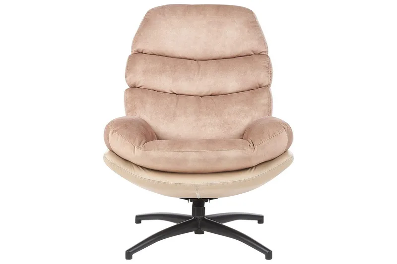 Svängbar fåtölj Eide - Beige, svart - Möbler - Stolar & fåtöljer - Fåtölj - Fåtölj utan armstöd