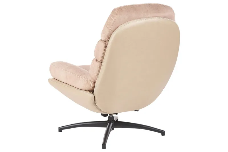 Svängbar fåtölj Eide - Beige, svart - Möbler - Stolar & fåtöljer - Fåtölj - Fåtölj utan armstöd