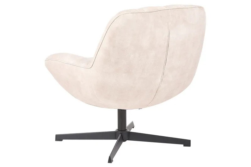 Svängbar fåtölj Lia - Beige, svart - Möbler - Stolar & fåtöljer - Fåtölj - Fåtölj utan armstöd