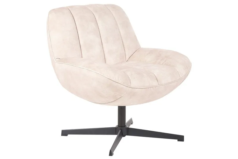 Svängbar fåtölj Lia - Beige, svart - Möbler - Stolar & fåtöljer - Fåtölj - Fåtölj utan armstöd