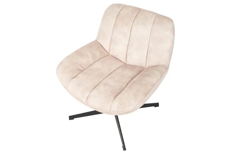 Svängbar fåtölj Lia - Beige, svart - Möbler - Stolar & fåtöljer - Fåtölj - Fåtölj utan armstöd