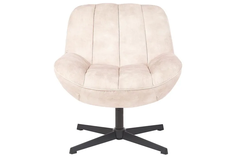 Svängbar fåtölj Lia - Beige, svart - Möbler - Stolar & fåtöljer - Fåtölj - Fåtölj utan armstöd