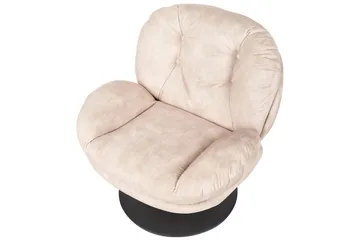Svängbar fåtölj Nolvik - Beige, svart - Möbler - Stolar & fåtöljer - Fåtölj - Fåtölj utan armstöd