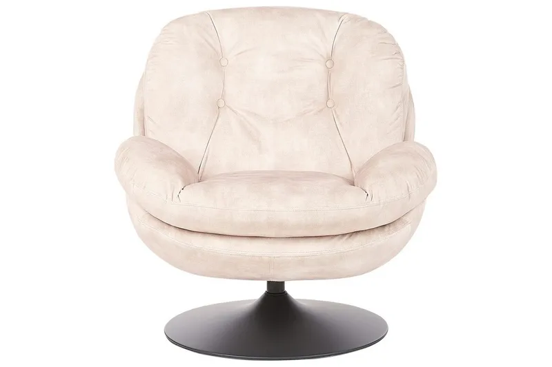 Svängbar fåtölj Nolvik - Beige, svart - Möbler - Stolar & fåtöljer - Fåtölj - Fåtölj utan armstöd