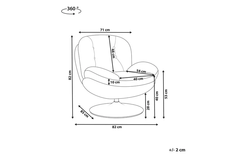 Svängbar fåtölj Nolvik - Beige, svart - Möbler - Stolar & fåtöljer - Fåtölj - Fåtölj utan armstöd