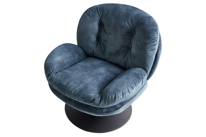 Svängbar fåtölj Nolvik - Blå, Svart - Möbler - Stolar & fåtöljer - Fåtölj - Fåtölj utan armstöd