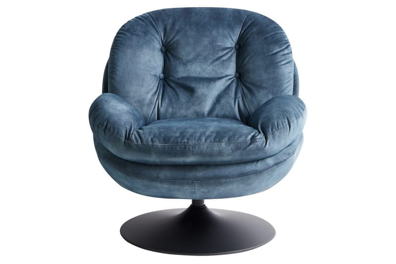 Svängbar fåtölj Nolvik - Blå, Svart - Möbler - Stolar & fåtöljer - Fåtölj - Fåtölj utan armstöd