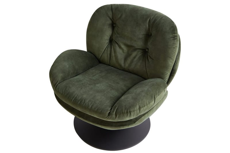 Svängbar fåtölj Nolvik - Grön, Svart - Möbler - Stolar & fåtöljer - Fåtölj - Fåtölj utan armstöd