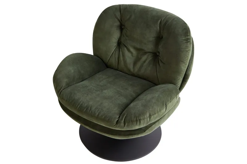 Svängbar fåtölj Nolvik - Grön, Svart - Möbler - Stolar & fåtöljer - Fåtölj - Fåtölj utan armstöd