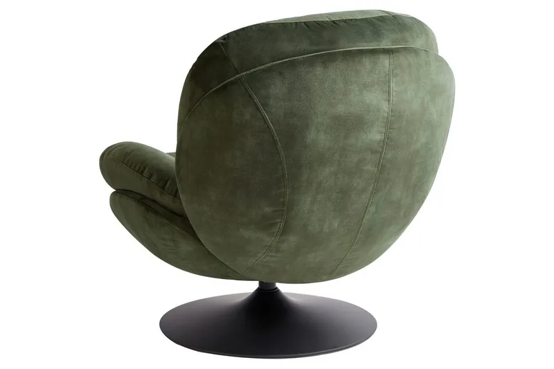 Svängbar fåtölj Nolvik - Grön, Svart - Möbler - Stolar & fåtöljer - Fåtölj - Fåtölj utan armstöd