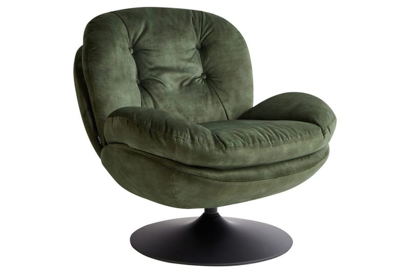 Svängbar fåtölj Nolvik - Grön, Svart - Möbler - Stolar & fåtöljer - Fåtölj - Fåtölj utan armstöd