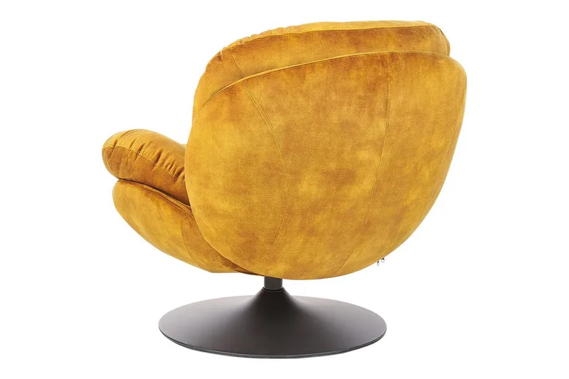 Svängbar fåtölj Nolvik - Gul, Svart - Möbler - Stolar & fåtöljer - Fåtölj - Fåtölj utan armstöd