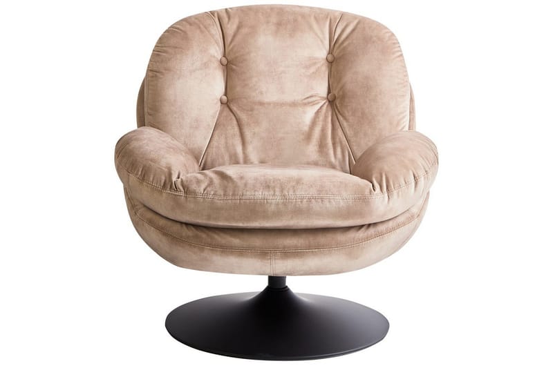 Svängbar fåtölj Nolvik - Sandbeige, svart - Möbler - Stolar & fåtöljer - Fåtölj - Fåtölj utan armstöd