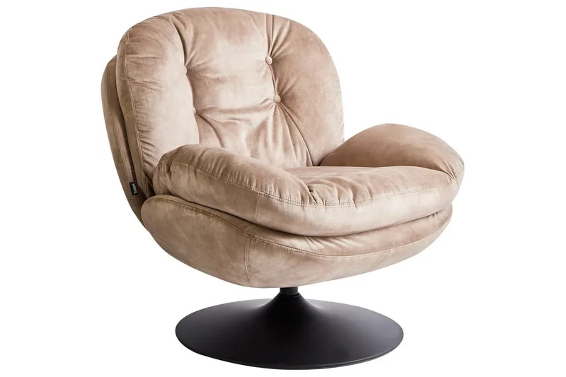 Svängbar fåtölj Nolvik, Sandbeige, svart