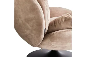 Svängbar fåtölj Nolvik - Sandbeige, svart - Möbler - Stolar & fåtöljer - Fåtölj - Fåtölj utan armstöd