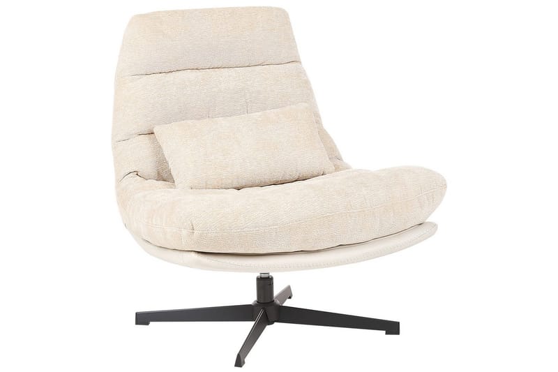 Svängbar fåtölj Tovik - Beige, svart - Möbler - Stolar & fåtöljer - Fåtölj - Fåtölj utan armstöd