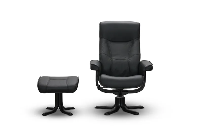 Tateo Fåtölj Läder - Svart - Möbler - Stolar & fåtöljer - Fåtölj - Biofåtölj & reclinerf åtölj