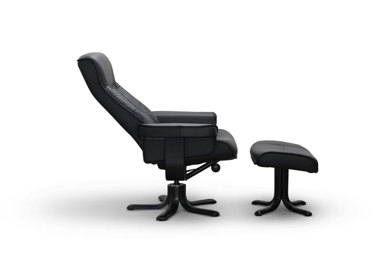 Tateo Fåtölj Läder - Svart - Möbler - Stolar & fåtöljer - Fåtölj - Biofåtölj & reclinerfåtölj