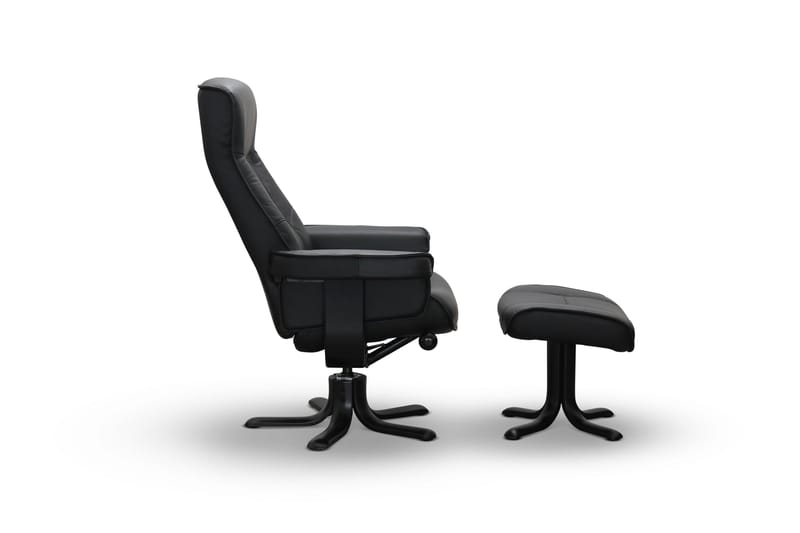 Tateo Fåtölj Läder - Svart - Möbler - Stolar & fåtöljer - Fåtölj - Biofåtölj & reclinerfåtölj