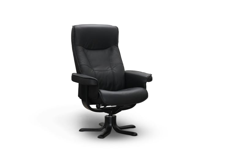 Tateo Fåtölj Läder - Svart - Möbler - Stolar & fåtöljer - Fåtölj - Biofåtölj & reclinerfåtölj