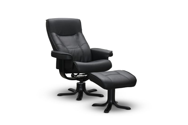 Tateo Fåtölj Läder - Svart - Möbler - Stolar & fåtöljer - Fåtölj - Biofåtölj & reclinerfåtölj