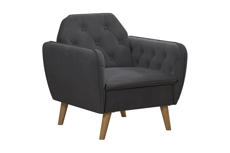 Teresa Fåtölj Grå/Sammet, Novogratz