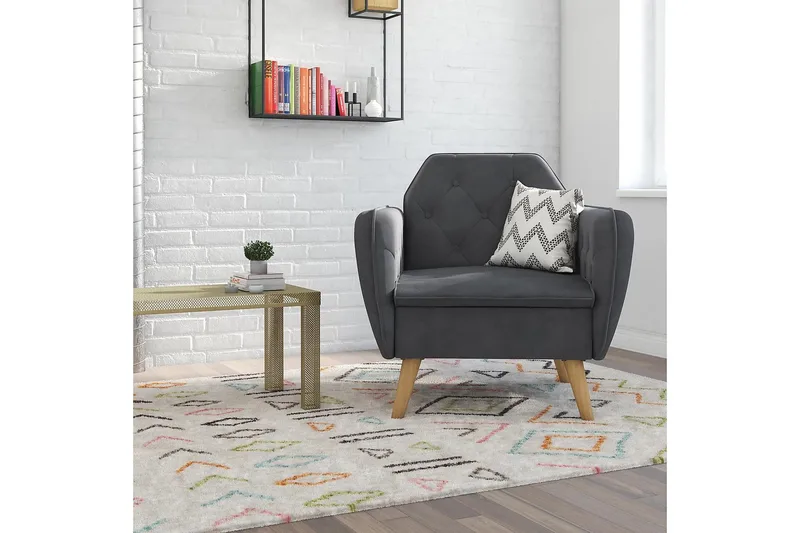 Teresa Fåtölj Grå/Sammet - Novogratz - Möbler - Stolar & fåtöljer - Fåtölj