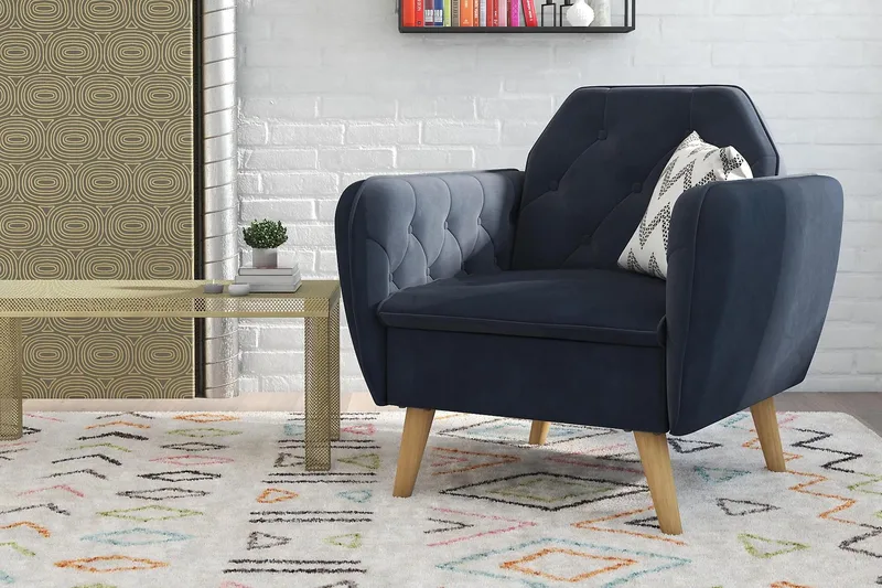 Teresa Fåtölj Sammet/Blå - Novogratz - Möbler - Stolar & fåtöljer - Fåtölj