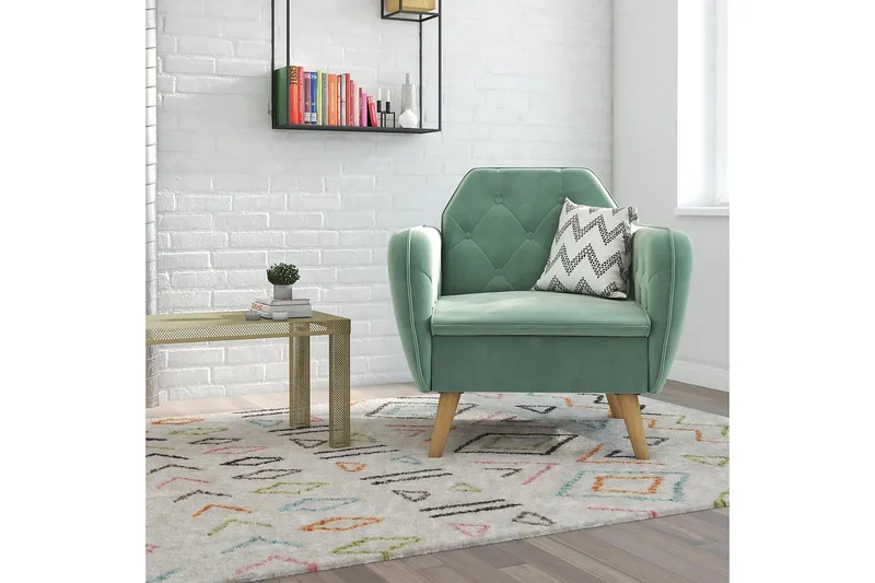 Teresa Fåtölj Sammet/Ljusgrön - Novogratz - Möbler - Stolar & fåtöljer - Fåtölj