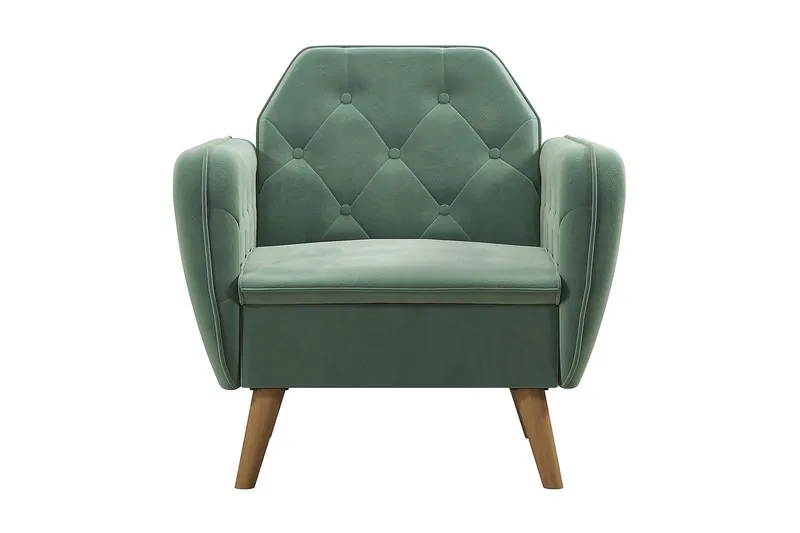 Teresa Fåtölj Sammet/Ljusgrön - Novogratz - Möbler - Stolar & fåtöljer - Fåtölj