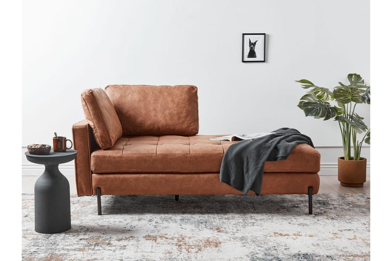Toliman Schäslong 172 cm Vänster - Brun/Svart - Möbler - Stolar & fåtöljer - Fåtölj - Schäslongfåtölj & divanfåtölj