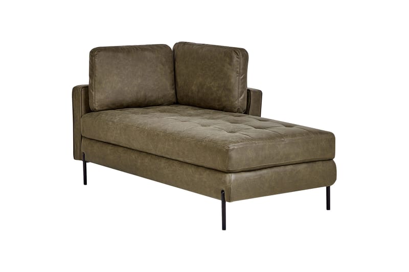 Toliman Schäslong 172 cm Vänster - Svart/Grön - Möbler - Stolar & fåtöljer - Fåt ölj - Schäslongfåtölj & divanfåtölj