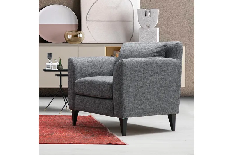 Tomski Fåtölj med Armstöd - Grå - Möbler - Stolar & fåtöljer - Fåtölj