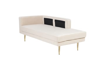 Topo Schäslong 171 cm Vänster - Beige/Guld - Möbler - Stolar & fåtöljer - Fåtölj - Schäslongfåtölj & divanfåtölj