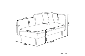 Toyoki Schäslong 138 cm Höger - Svart/Grön - Möbler - Stolar & fåtöljer - Fåtölj - Schäslongfåtölj & divanfåtölj