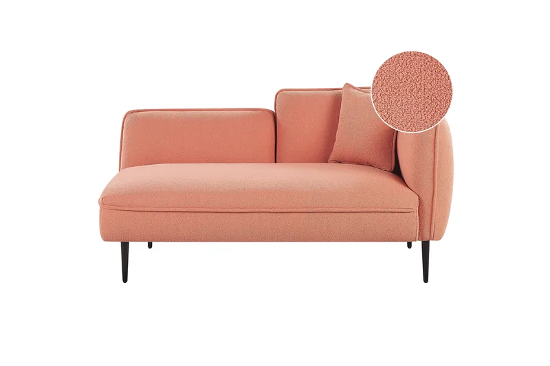 Toyoki Schäslong 138 cm Höger - Svart/Rosa - Möbler - Stolar & fåtöljer - Fåtölj - Schäslongfåtölj & divanfåtölj